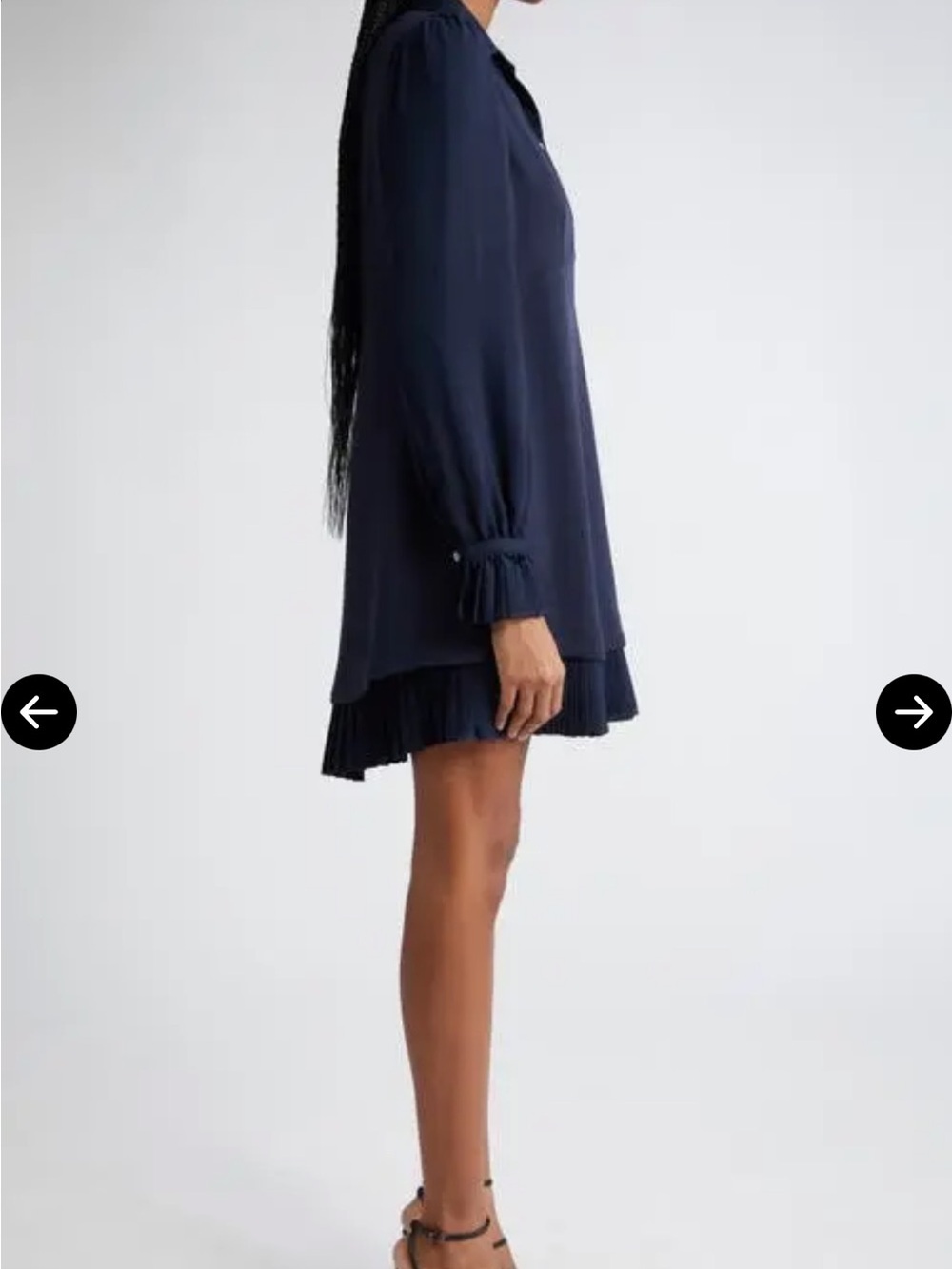 NWT cinq a sept Navy Layered V-Neck Mini Dress - Picture 5 of 9